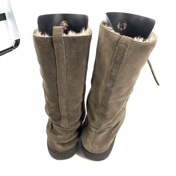 NEW Sam Edelman Mateo Suede Faux Fur Lined Snowboots Size 10 Womens Brown - Picture 3 of 8